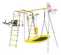 Дачный комплекс "Fitness" + ЛОДКА качели Romana 103.20.05 (серый/жёлтый)