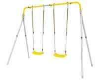 Качели двойные + ПЛАСТИКОВЫЕ качели Romana R.103.28.04 (серый/жёлтый)