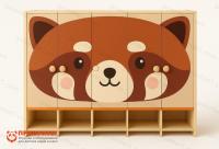 Шкаф 5-секционный с местом для обуви Красная панда