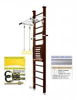 Шведская стенка Kampfer Helena Maxi Ceiling (№5 Шоколадный Высота 3 м белый антик турник)