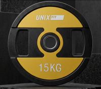 Диск уретановый c хватом UNIX Fit PRO 15 кг, 51 мм, 1 шт.