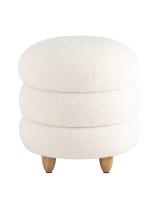 Пуф с ящиком Винни L тедди белый