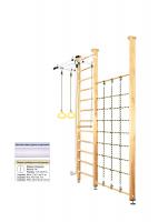 Шведская стенка Kampfer Winner Ceiling (№0 Без покрытия Высота 3 м белый турник)