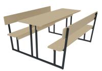 Столик взрослый со скамейкой МФ 04-017
