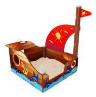 Песочница Кораблик мини с парусом ИО 07-518