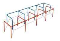 Полоса препятствий -Лабиринт h=1100, L=6000,ширина 2100