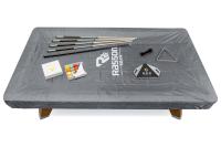 Покрывало для стола "Rasson" 8 ф (влагостойкое, серое, резинки на лузах)