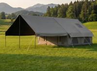 Надувная палатка UNIX Camp Sirius 4х3 серый (+ навес)