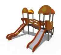 Детский игровой комплекс серии солнышко "Зарница" (скаты металлические) Н-1200 и Н-900 ДИО 03030