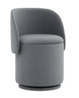Пуф-трансформер Таунсвилл вращающийся с ящиком велюр серый