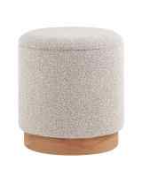 Пуф с ящиком Холли S букле бежевый