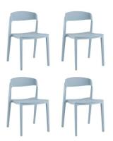 Стул Moris пластик голубой 4 шт.