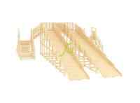 Зимняя горка "IgraGrad Snow Fox", 4 ската, без окраски