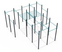 Воркаут (комплекс турников, рукоходов ГТО 89 мм) СОВ 01205