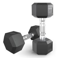 Гантель гексагональная UNIX Fit обрезиненная 7,5 кг, 2 шт.