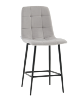 Стул полубарный Одди велюр светло-серый