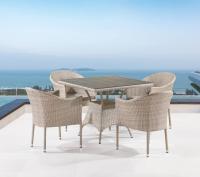 Комплект плетеной мебели T190B/Y350A-W85-90x90 Latte 4Pcs
