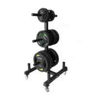 Стойка для олимпийских дисков и грифов мобильная