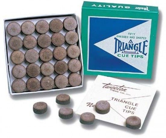 Коробка наклеек для кия "Triangle" 13.5 мм (50 шт)