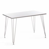 Стол STAR ЛДСП/металл, 110х70х75 см, белый топ/белые ножки