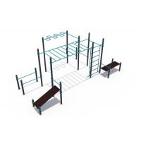 Воркаут (комплекс из рукоходов и скамеек для пресса ГТО 89 мм) СОВ 01202