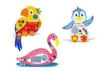 Набор бизибордов «Сад птиц» №2