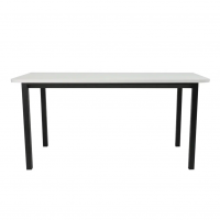 Стол офисный LuxAlto LA-T33-ST45 черный/белый ЛДСП 180*80*2.5, 2 скругл. угла