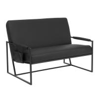 Диван Charli LUX/Чарли Люкс экокожа, Sharp Чёрный