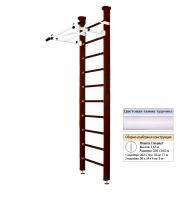 Шведская стенка Kampfer Swedish Ceiling (№5 Шоколадный Стандарт белый турник)