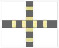 Имитация четырехстороннего перекрестка 11000 х 9000 мм