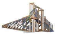 Зимняя деревянная горка "IgraGrad Snow Fox 12 м" с двумя скатами мод.3