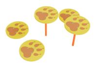 Полоса препятствий детская "Следы животных - Лиса", сложность 1