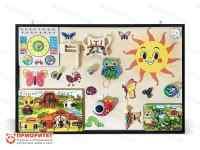 Тактильно-развивающая панель «В деревне»