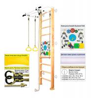 Шведская стенка Kampfer Helena Wall Busyboard (№1 натуральный Стандарт Бизиборд белый)