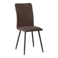 Стул обеденный La Rousse (2 шт. в упаковке) NEW, ткань рогожка, коричневый/черный, 3М7-147, 45х55х93 см