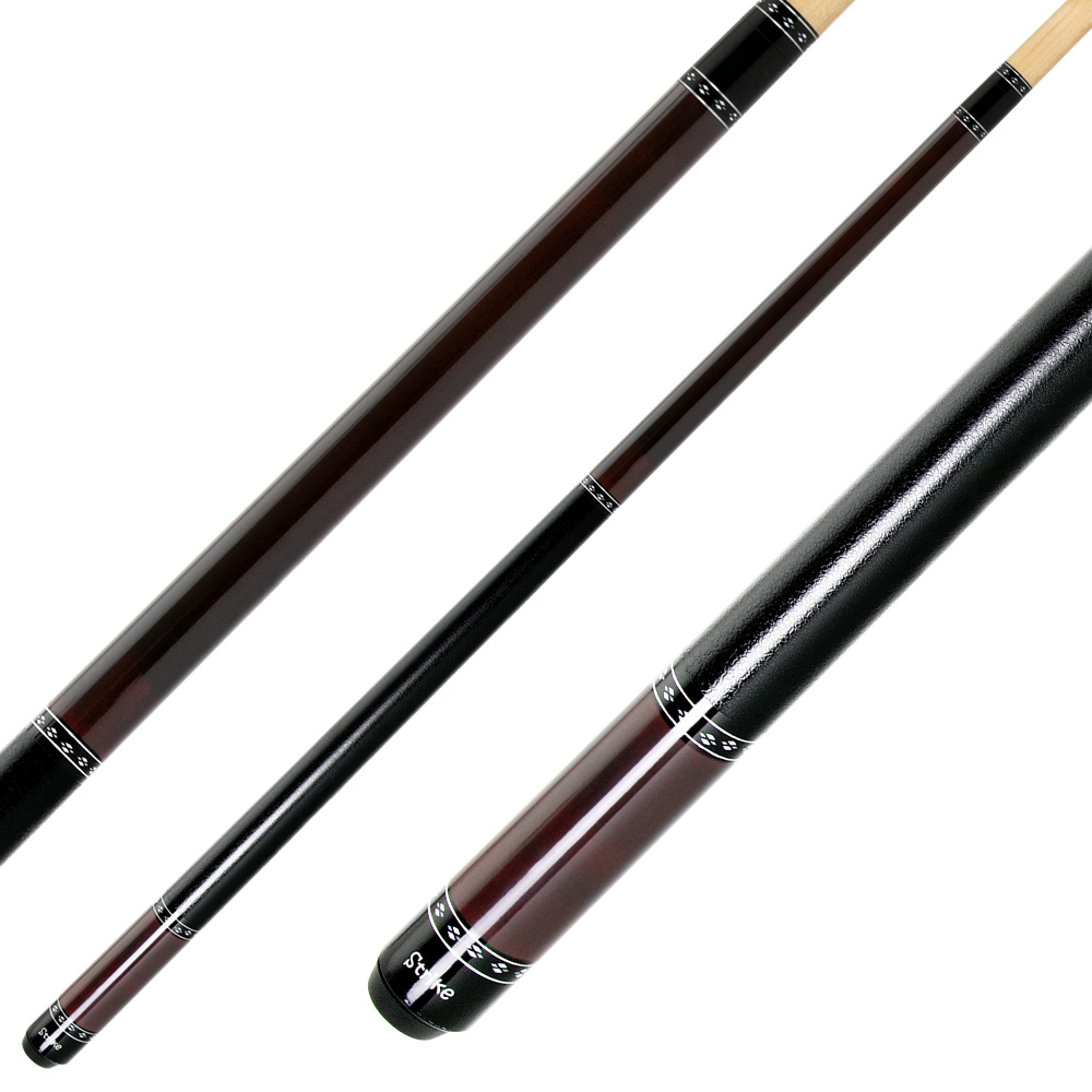 Кий для пула 2-pc "Classic Strike Q2" (черно-коричневый) с оплеткой экокожа