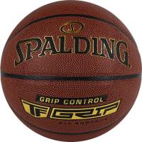 Мяч баск. SPALDING Grip Control 76875z, р.7, композит. кожа (ПУ) коричневый