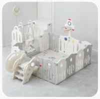 Манеж UNIX Kids SUPREME Space 160x160 Grey с качелями