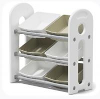 Стеллаж для игрушек UNIX Kids (6 ящиков) Grey