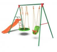 Детский комплекс DFC MULTIPLAY качели: гнездо, для малышей; горка