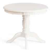 Стол STEFANO круглый бук, мдф, D90+30x77см, Ivory white