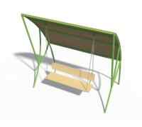  Качели садовые с навесом ИО 01171