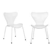 Комплект из 2-х стульев Seven Style белый с белыми ножками