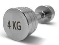 Гантель UNIX Fit PRO круглая хромированная 4 кг, 2 шт.