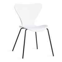 Стул Jacobsen (mod DC 102-1) пластик/металл, 45 х 54.5 х 80 см, White (белый) / Black (черный)
