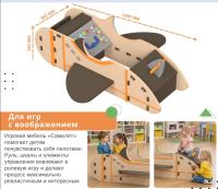 Игровой развивающий модуль с бизи элементами "Самолет"