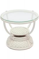 Столик кофейный Andrea ротанг, D60х50см, TCH White (белый)