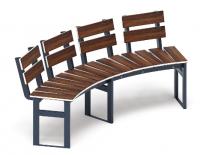 Модульная скамья радиальная (темный дуб) МФ 42.01.18