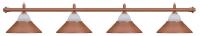 Лампа на четыре плафона "Jazz" (бронзовая штанга, бронзовый плафон D38см)