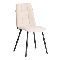 Стул обеденный Asti (2 шт. в упаковке) TREND, велюр, бежевый/черный, 7